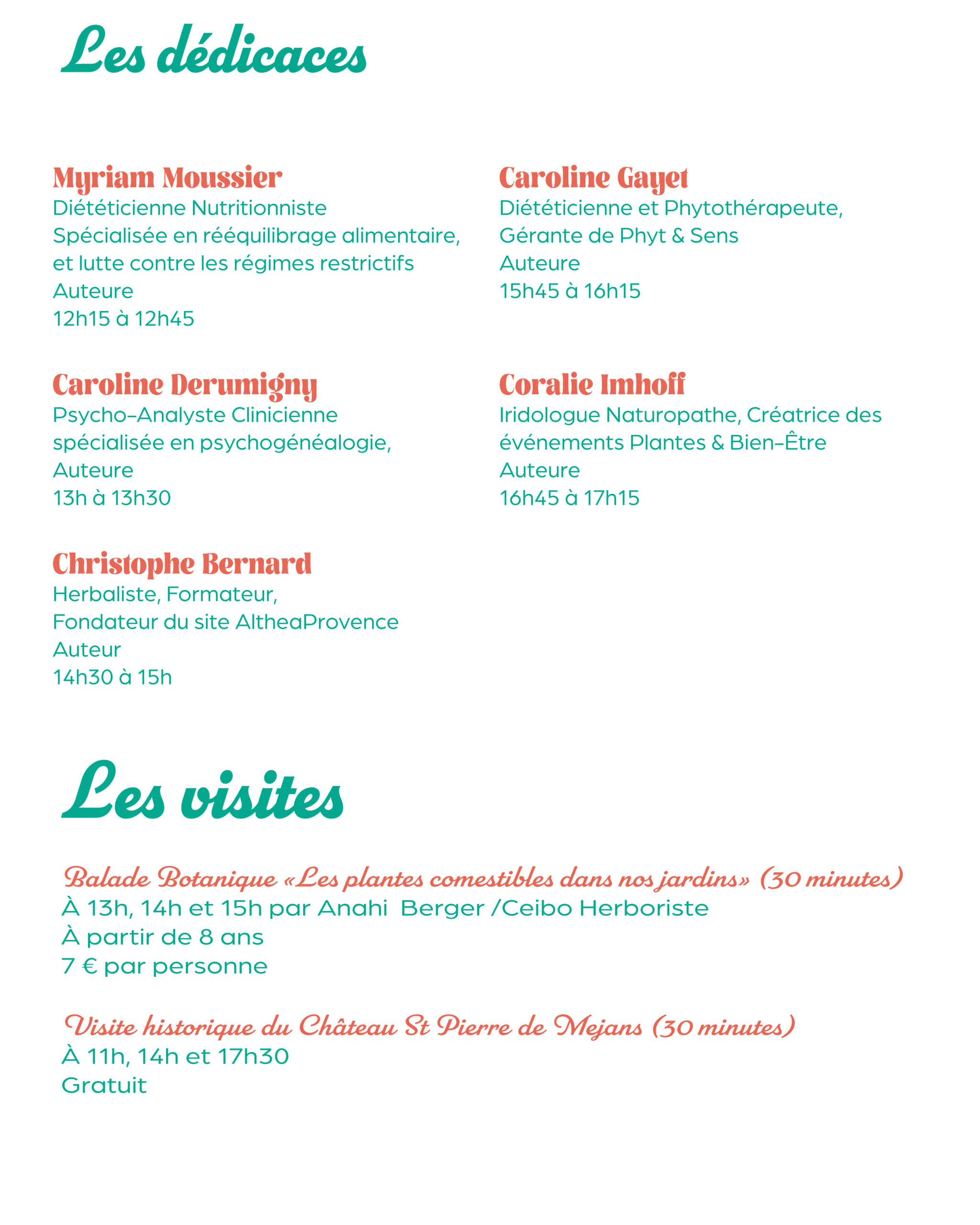 Les dédicaces et les visites du Festival Plantes & Bien-Être en Vignes